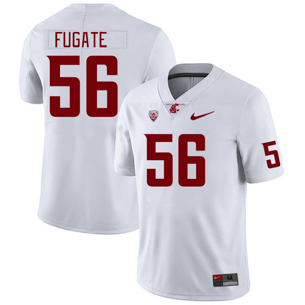 Men #56 Gavin Fugate Washington State Cougars College Football Jerseys Stitched Sale-White - Click Image to Close